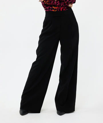 Pantalon high waist wide city