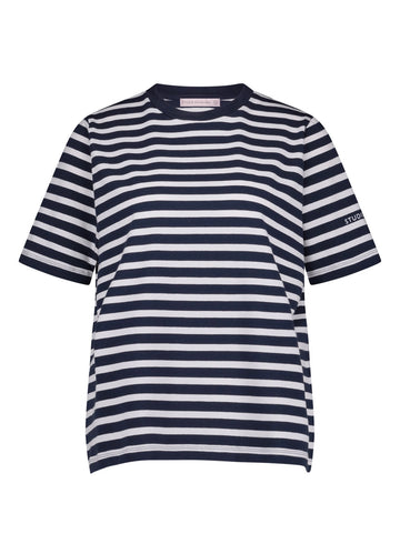 Studio Anneloes Steffie stripe tshirt dark blue/off white